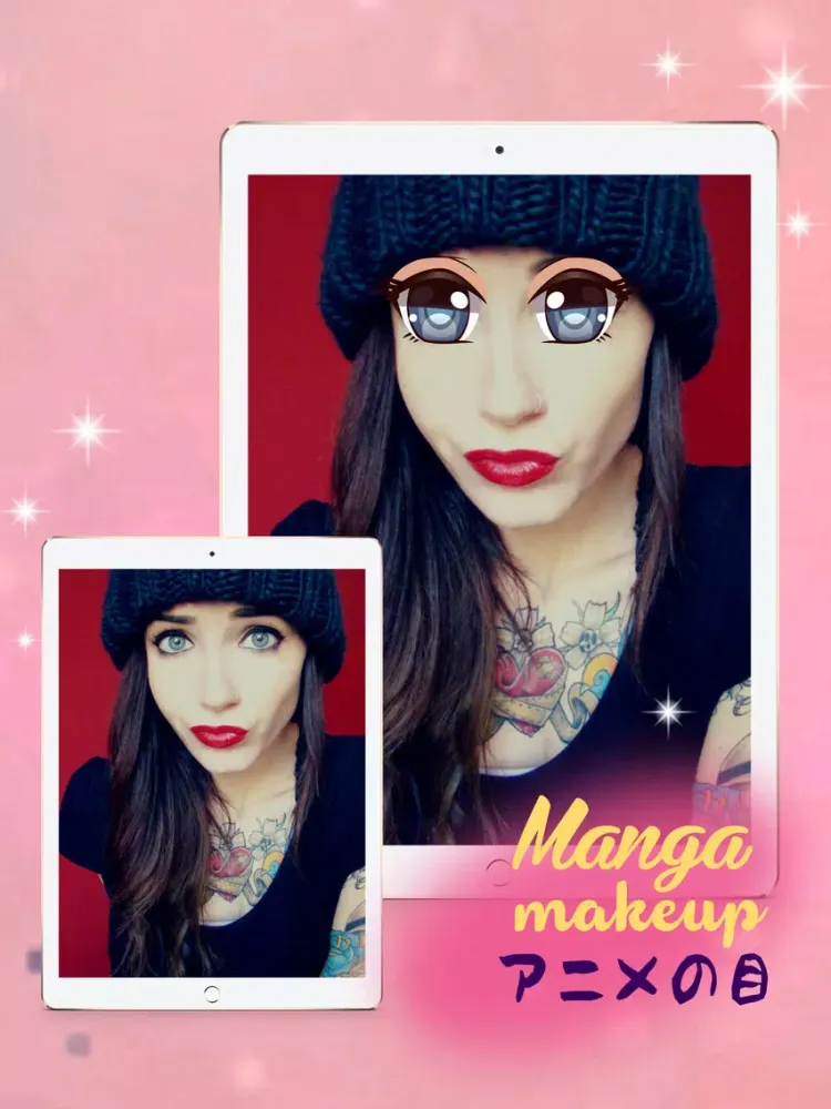 Captures d'écran de Manga and Anime Cartoon Eyes Picture Frames Editor iPad 
