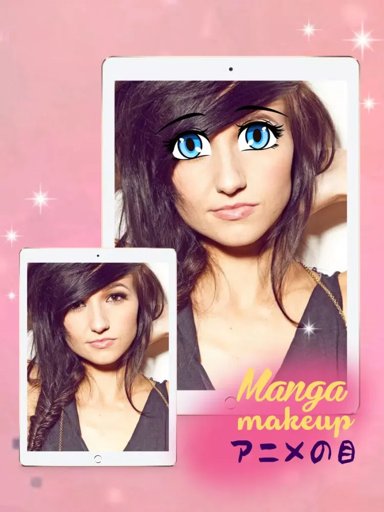Captures d'écran de Manga and Anime Cartoon Eyes Picture Frames Editor iPad 