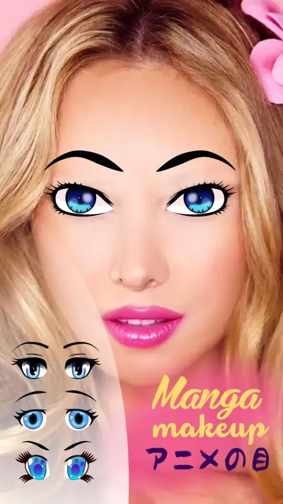 Captures d'écran de Manga and Anime Cartoon Eyes Picture Frames Editor