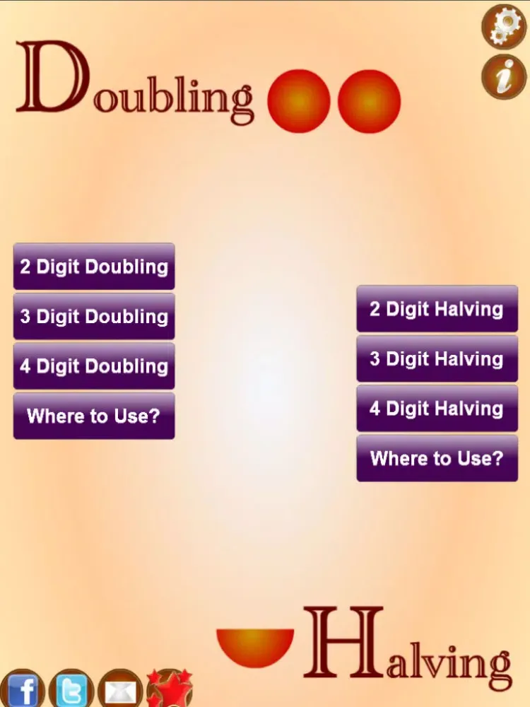 Capturas de pantalla de Mental Math Challenge Doubling And Halving iPad 