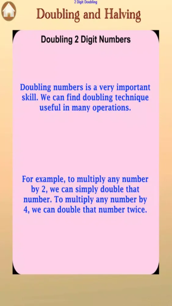 Capturas de pantalla de Mental Math Challenge Doubling And Halving