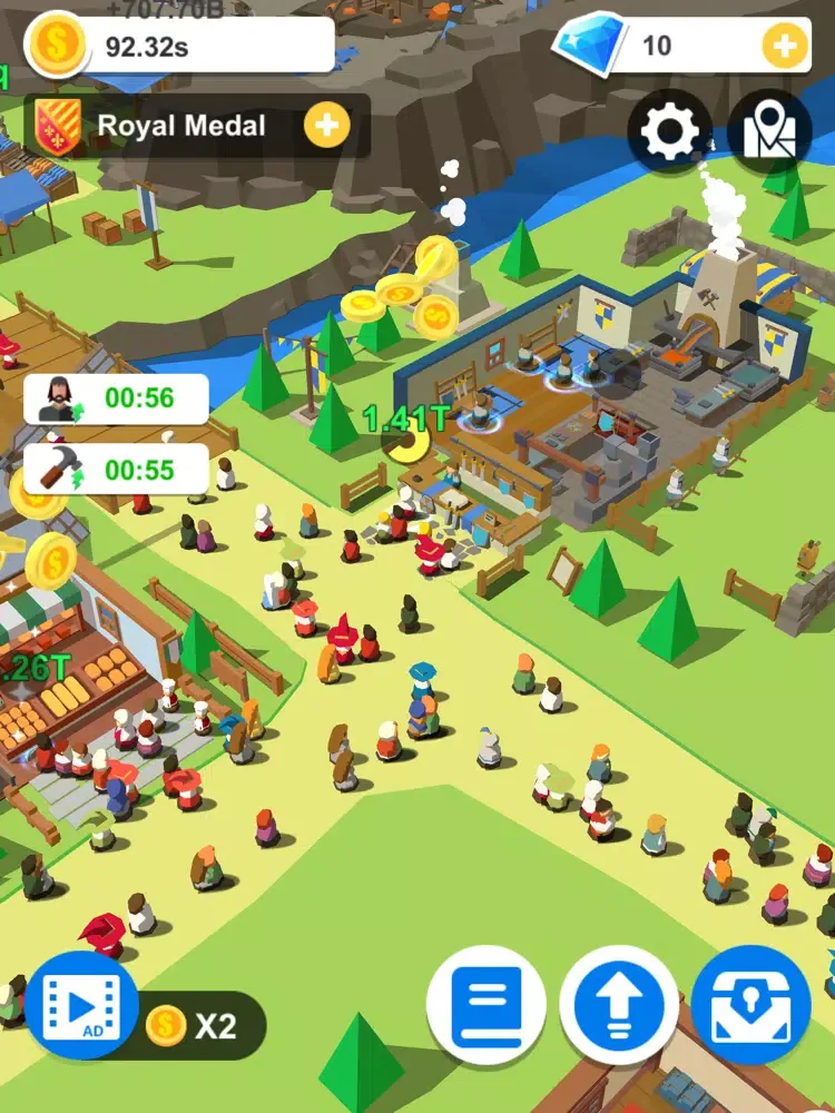 Idle Medieval Town iPad  Screenshots