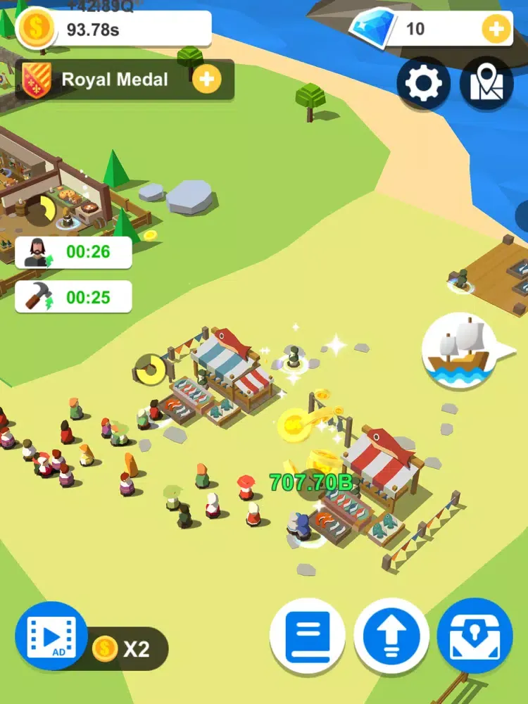 Idle Medieval Town iPad  Screenshots