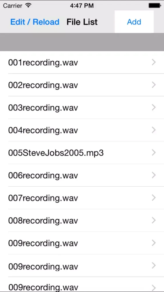 Screenshot di Agile speech recognition file