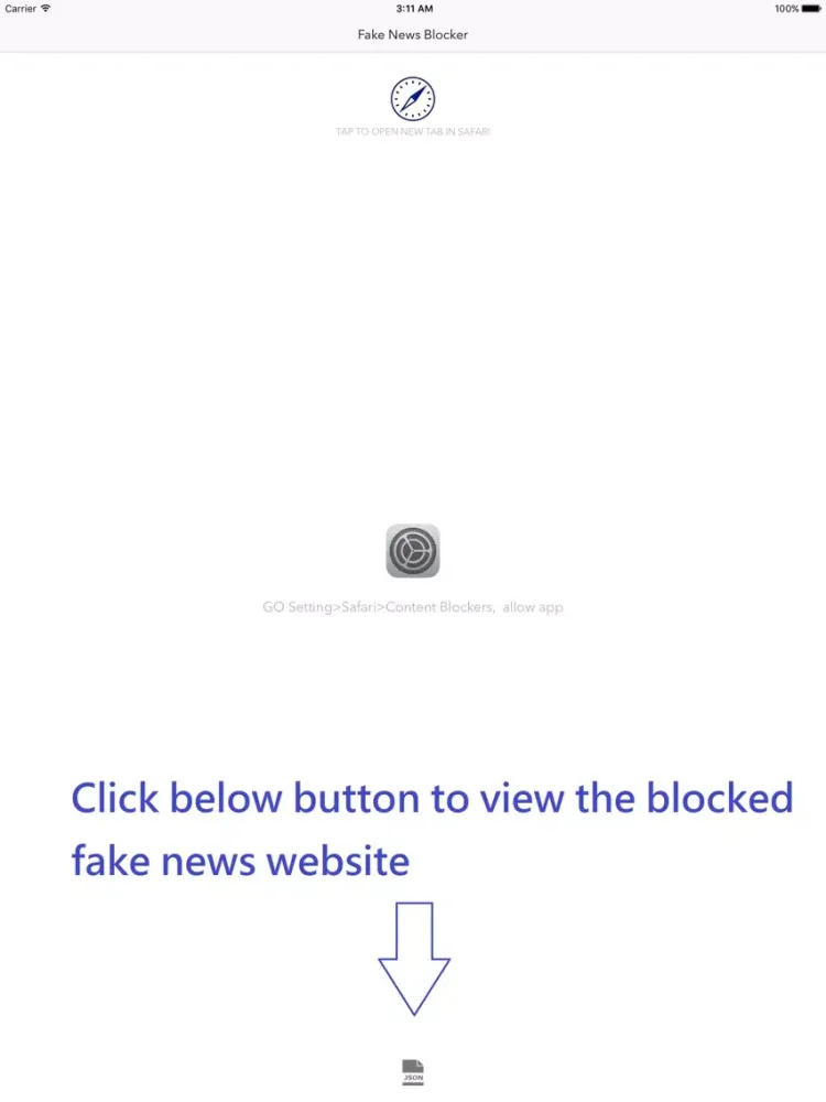 Fake news blocker iPad  سکرین شاٹس
