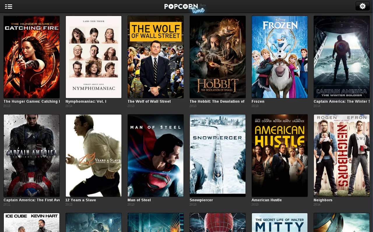 Capturas de pantalla de Popcorn Time