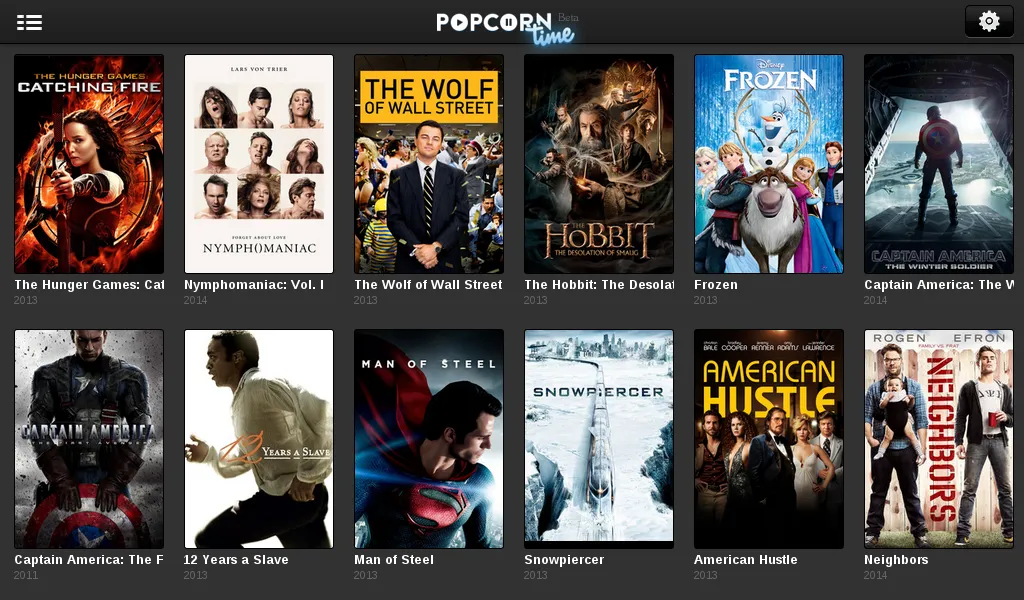 Capturas de pantalla de Popcorn Time