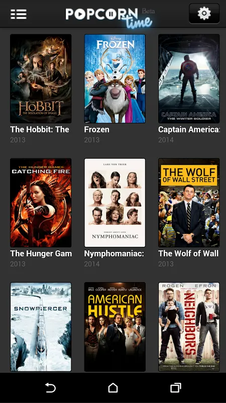 Capturas de pantalla de Popcorn Time