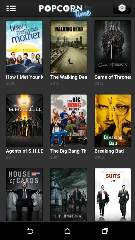 Capturas de pantalla de Popcorn Time