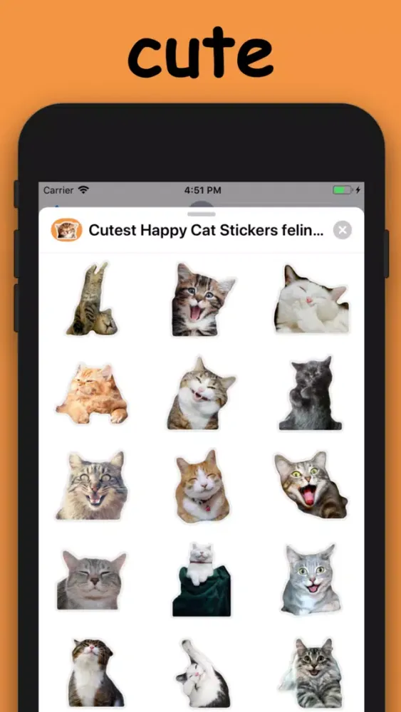 Cutest Happy Cat Stickers Ekran Görüntüleri