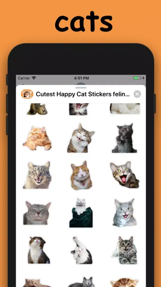 Cutest Happy Cat Stickers Ekran Görüntüleri