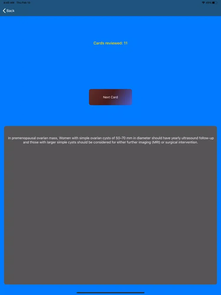 Obs/Gynae ToolKit + Flashcards iPad  Ekran Görüntüleri