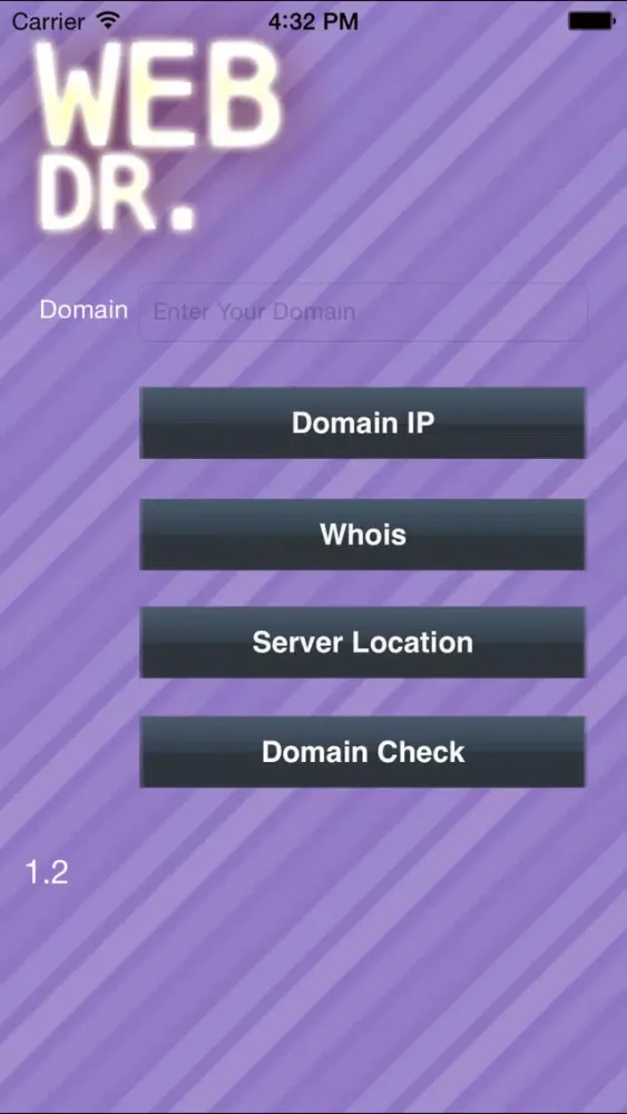 Capturas de tela do Web DR