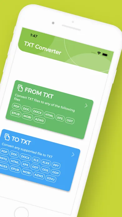 Captures d'écran de TXT Converter, TXT to WORD