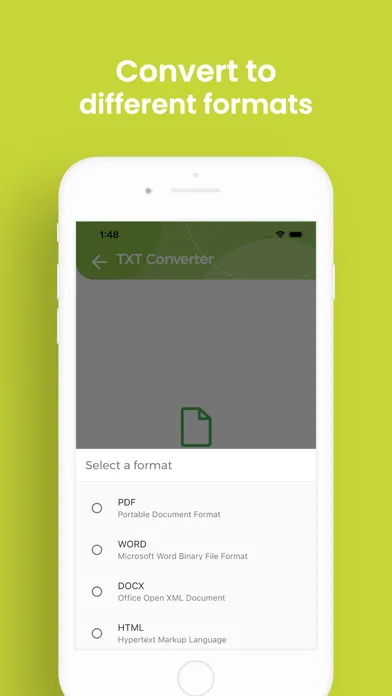 Captures d'écran de TXT Converter, TXT to WORD