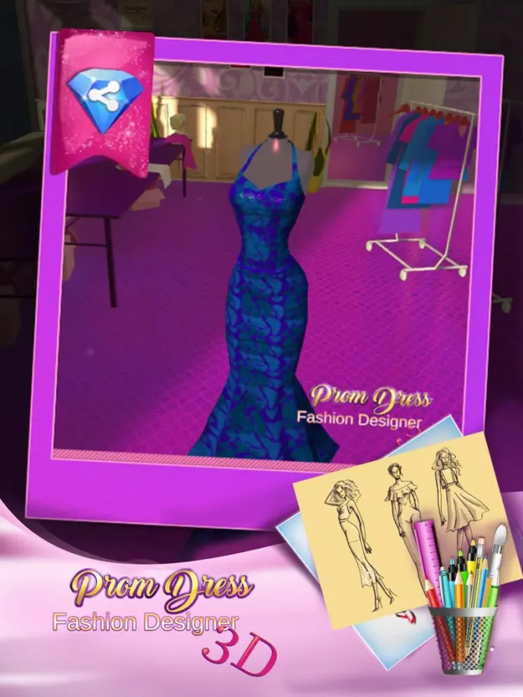 ภาพหน้าจอของ Prom Dress Fashion Designer: 3D Games For Girls iPad 
