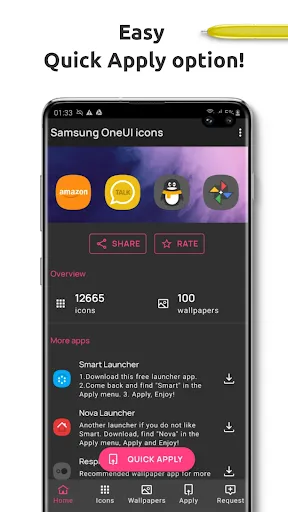 Скриншоты One UI Icon Pack & Wallpapers