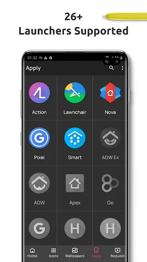 Скриншоты One UI Icon Pack & Wallpapers