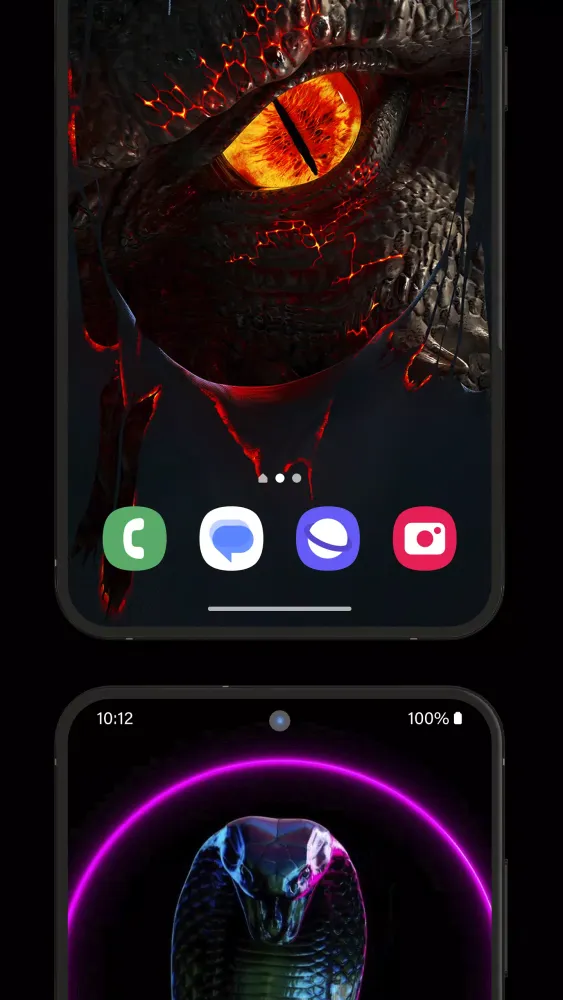 Tangkapan skrin Dragon Snake Wallpaper 3D 4K