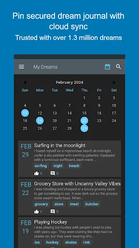 Capturas de pantalla de Dream Journal Ultimate
