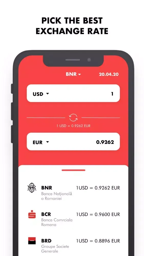 Tangkapan skrin Convertor curs valutar