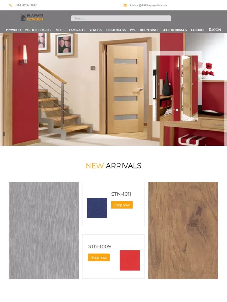 Tangkapan layar Bhawani Plywood iPad 
