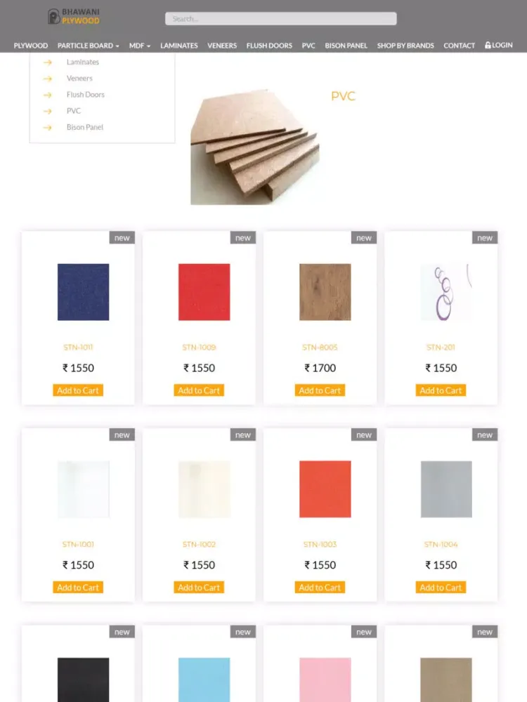 Tangkapan layar Bhawani Plywood iPad 