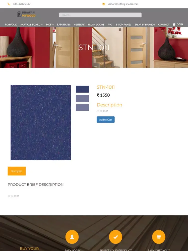 Tangkapan layar Bhawani Plywood iPad 