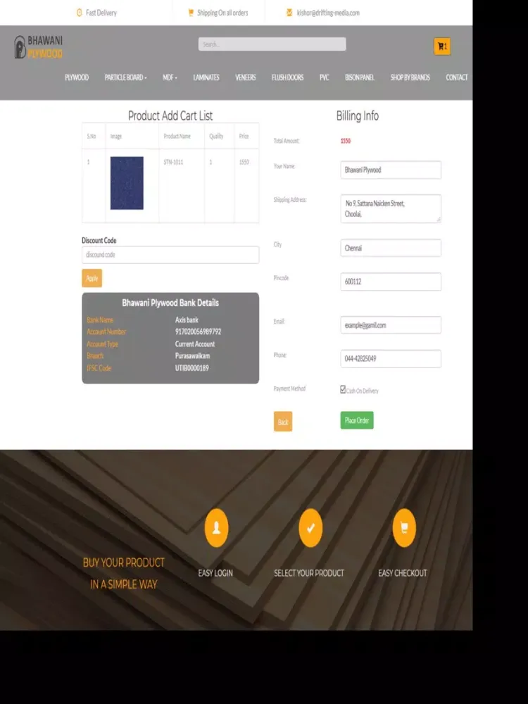 Tangkapan layar Bhawani Plywood iPad 