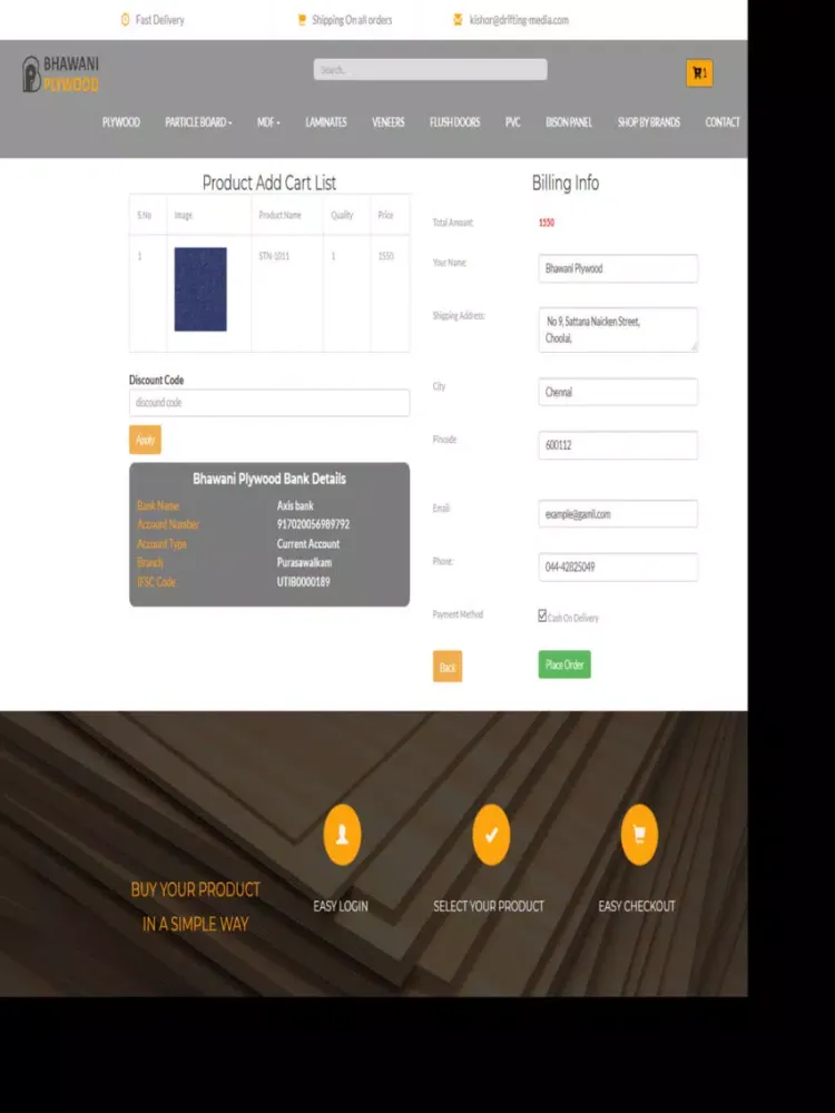 Tangkapan layar Bhawani Plywood iPad 