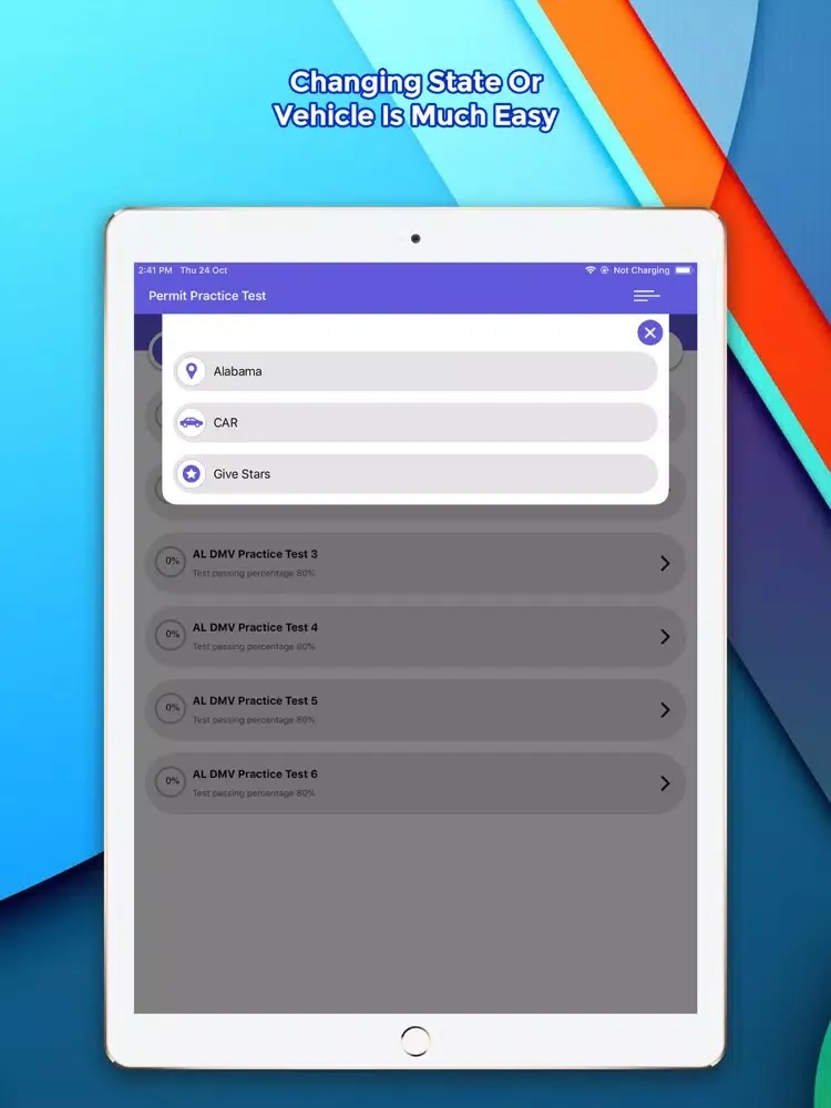 ภาพหน้าจอของ DMV Permit Practice Test iPad 