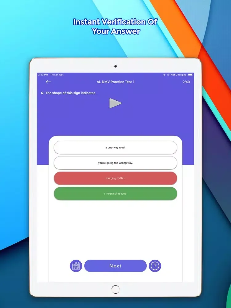ภาพหน้าจอของ DMV Permit Practice Test iPad 