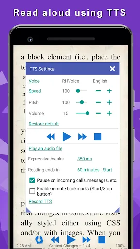Ảnh chụp màn hình của eBook Reader: PDF, EPUB, HTML