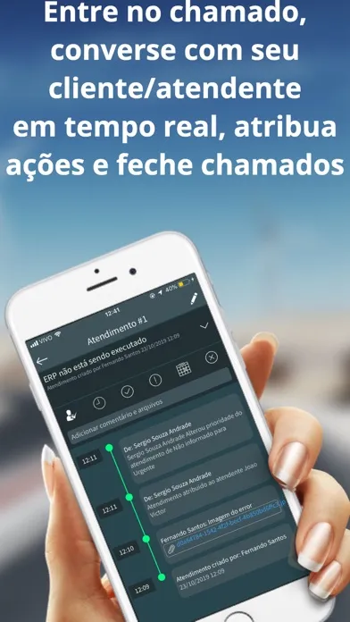 Tangkapan layar DropDesk - Sistema de Chamados