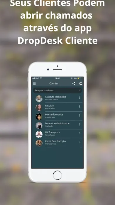 Tangkapan layar DropDesk - Sistema de Chamados