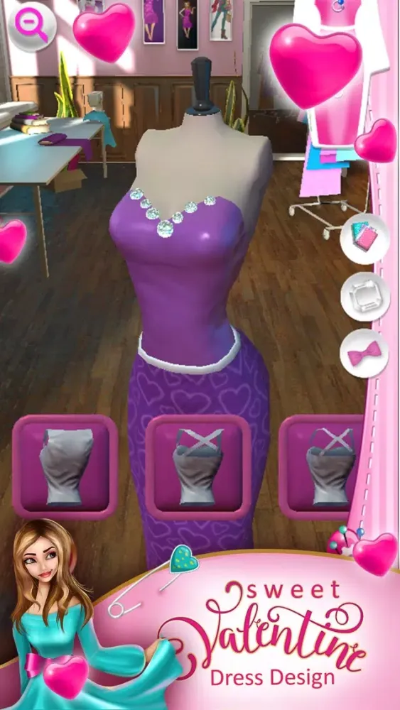 Tangkapan skrin Sweet Valentine Dress Design: Fun Beauty Salon