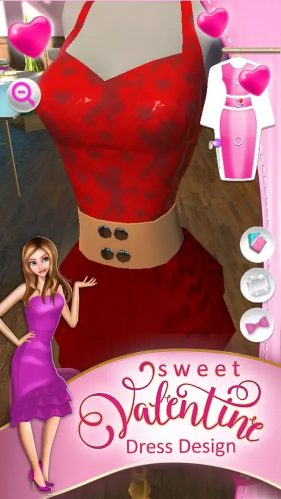 Tangkapan skrin Sweet Valentine Dress Design: Fun Beauty Salon