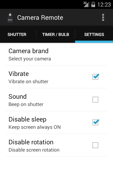 ภาพหน้าจอของ Camera Remote