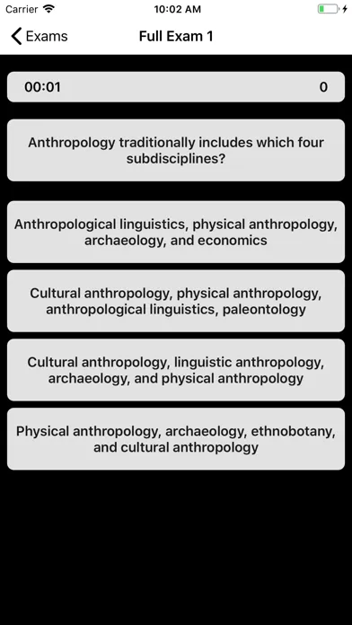 Capturas de tela do DSST Anthropology Prep