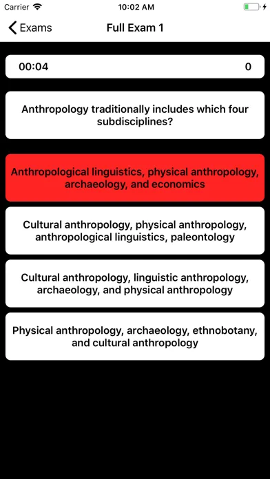 Capturas de tela do DSST Anthropology Prep