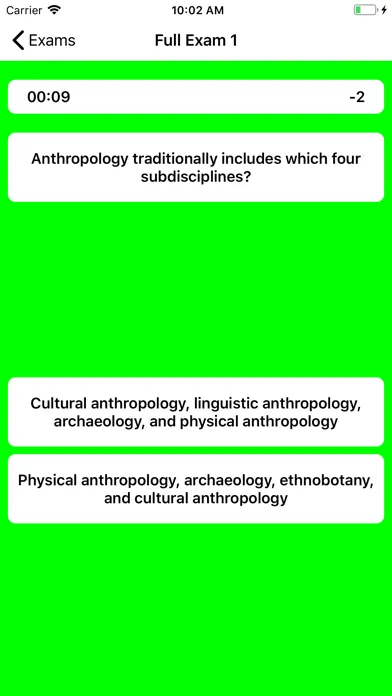 Capturas de tela do DSST Anthropology Prep
