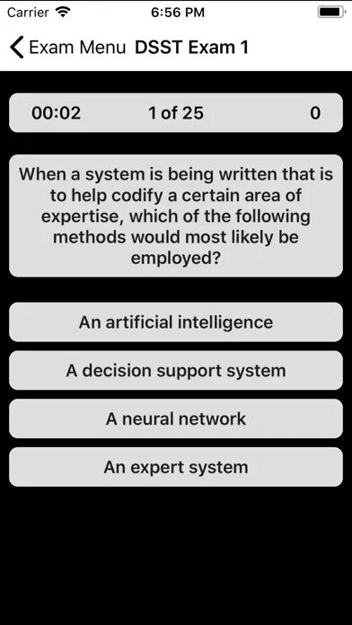 Ảnh chụp màn hình của DSST Information Systems Prep