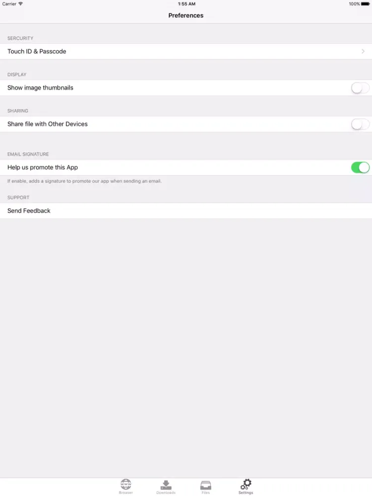 Downtify - Browser, Media Player & Documents File, Folder Manager ES File Explorer Manager iPad  Screenshots