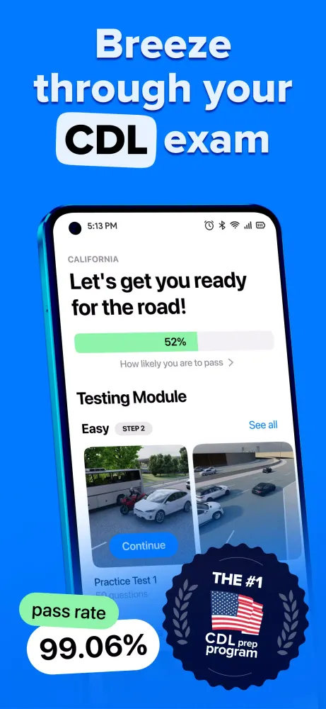 Tangkapan layar DMV Genie CDL Prep Test 2024