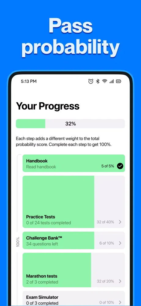 Ảnh chụp màn hình của DMV Practice Test Permit Genie