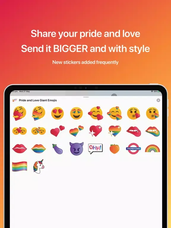 Pride and Love Giant Emojis iPad  Screenshots