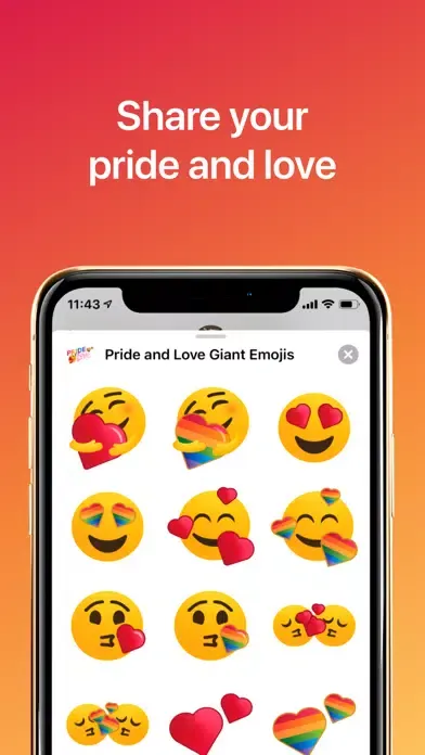 Pride and Love Giant Emojis Screenshots