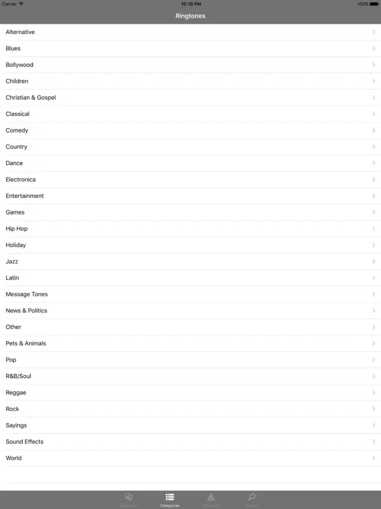 RingTones audio iPad  スクリーンショット