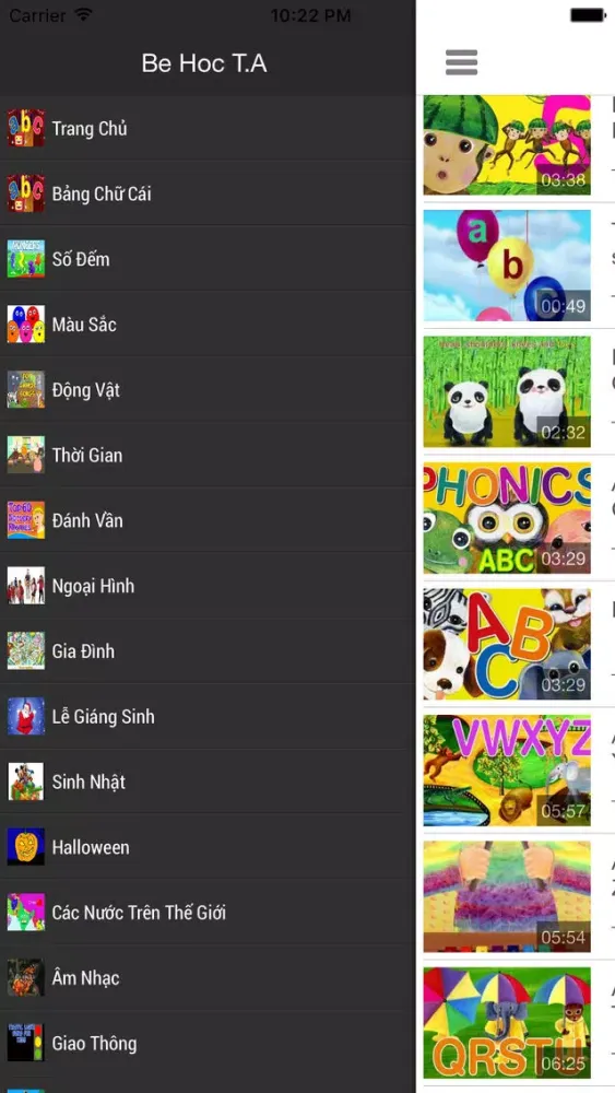 Video Tieng Anh Cho Be应用截图