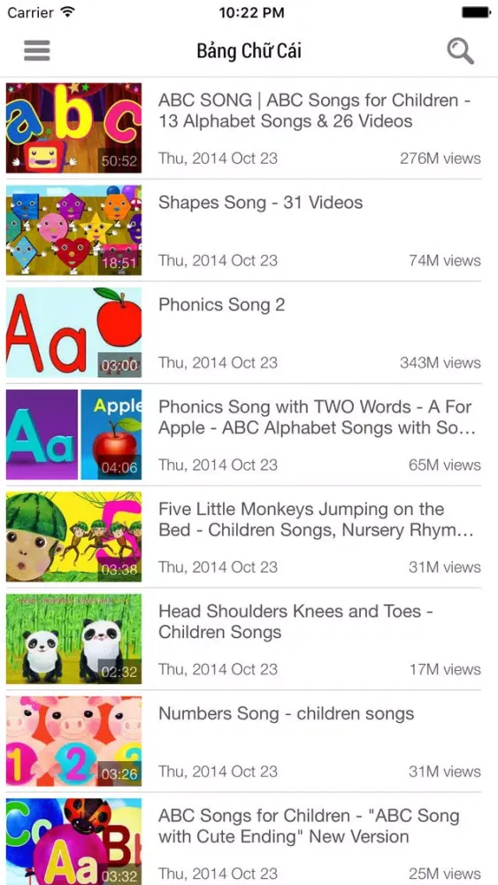 Video Tieng Anh Cho Be应用截图